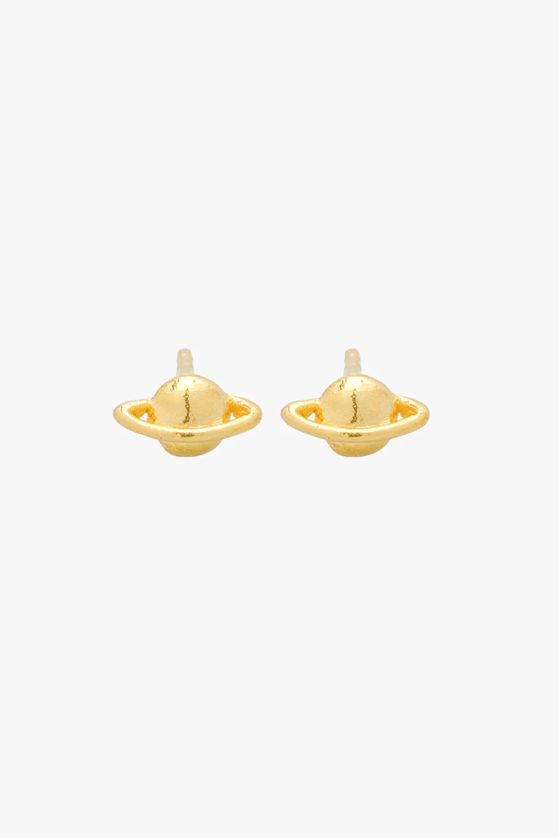 Mini Saturn Stud Gold Plated - Image 4