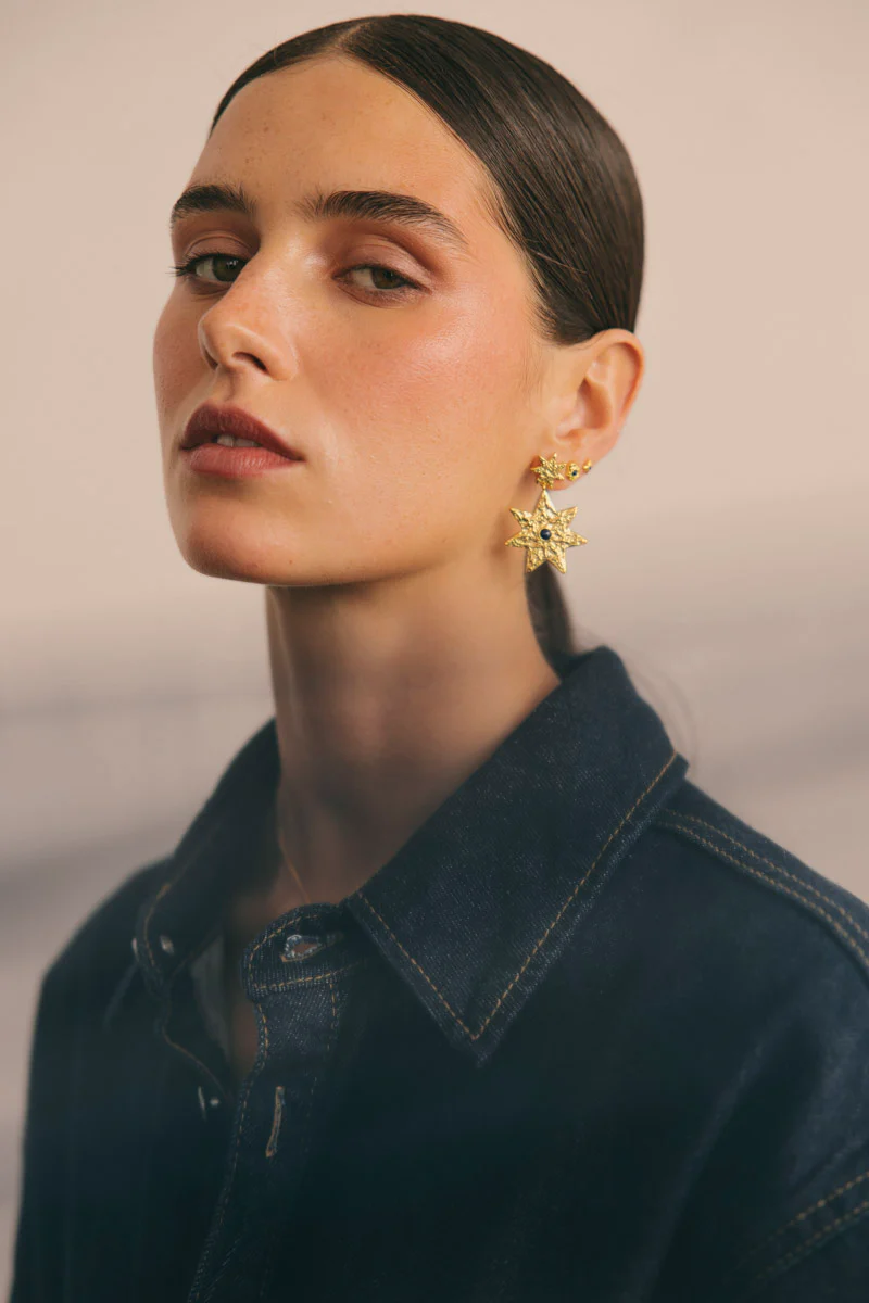 Night Sky Earring Gold Plated - Image 2