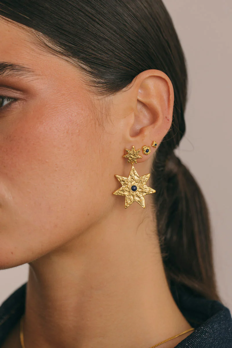 Night Sky Earring Gold Plated - Image 3