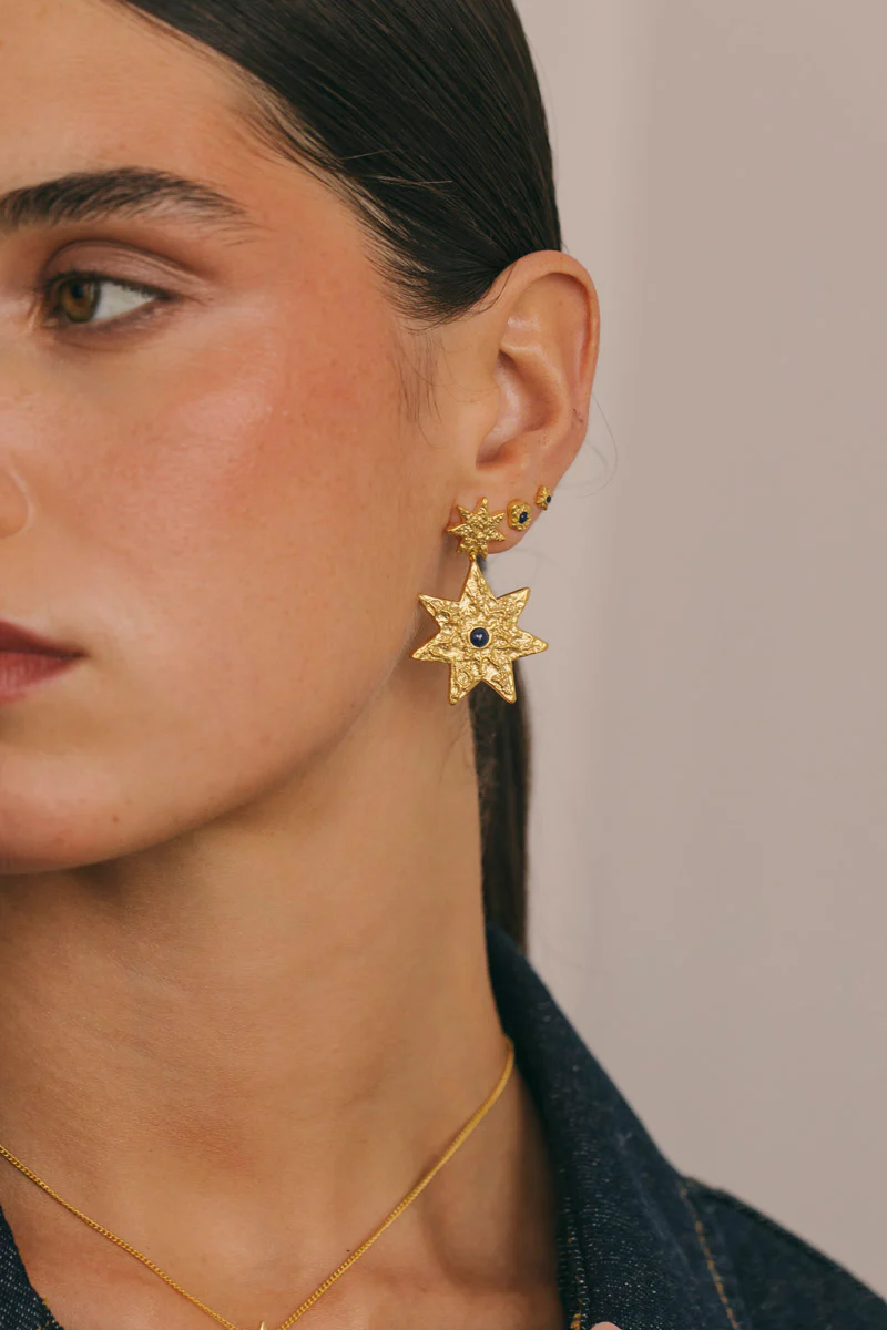 Night Sky Earring Gold Plated - Image 5