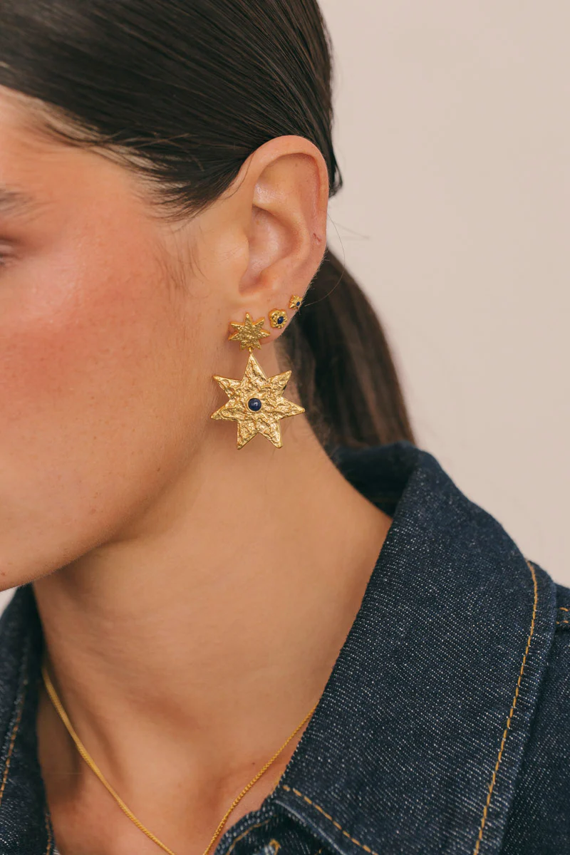 Night Sky Earring Gold Plated - Image 8