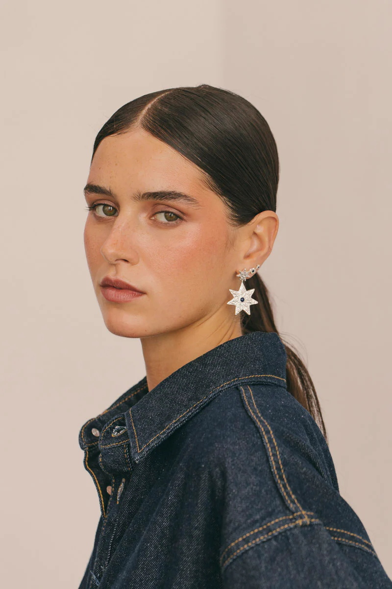 Night Sky Earring Silver - Image 2