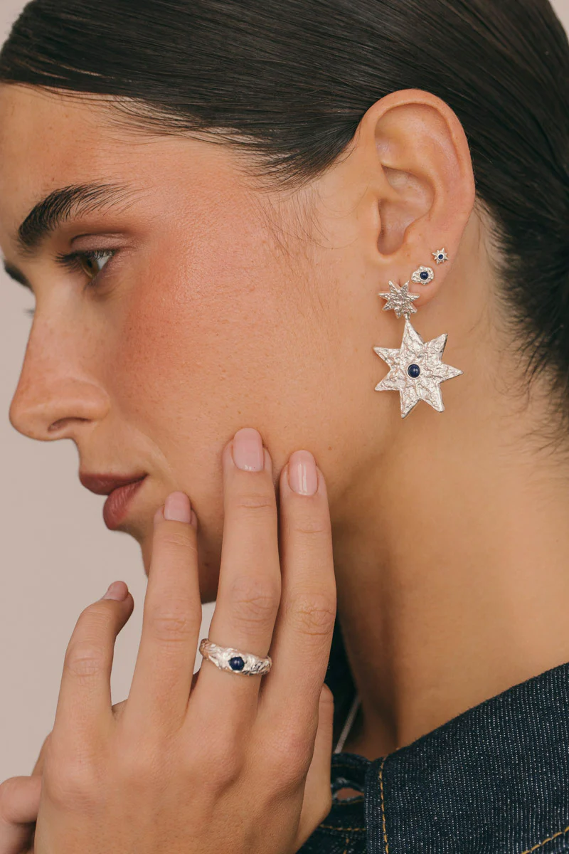 Night Sky Earring Silver - Image 3