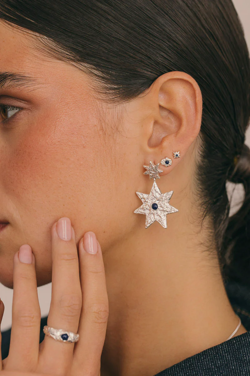 Night Sky Earring Silver - Image 4