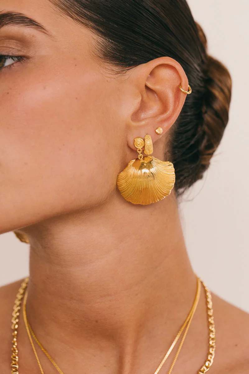 Ocean Treasure Earring Gold Plated - Image 2