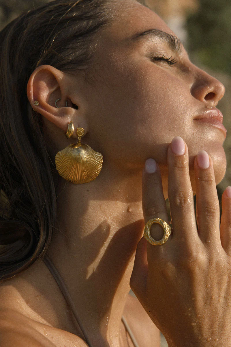 Ocean Treasure Earring Gold Plated - Image 7
