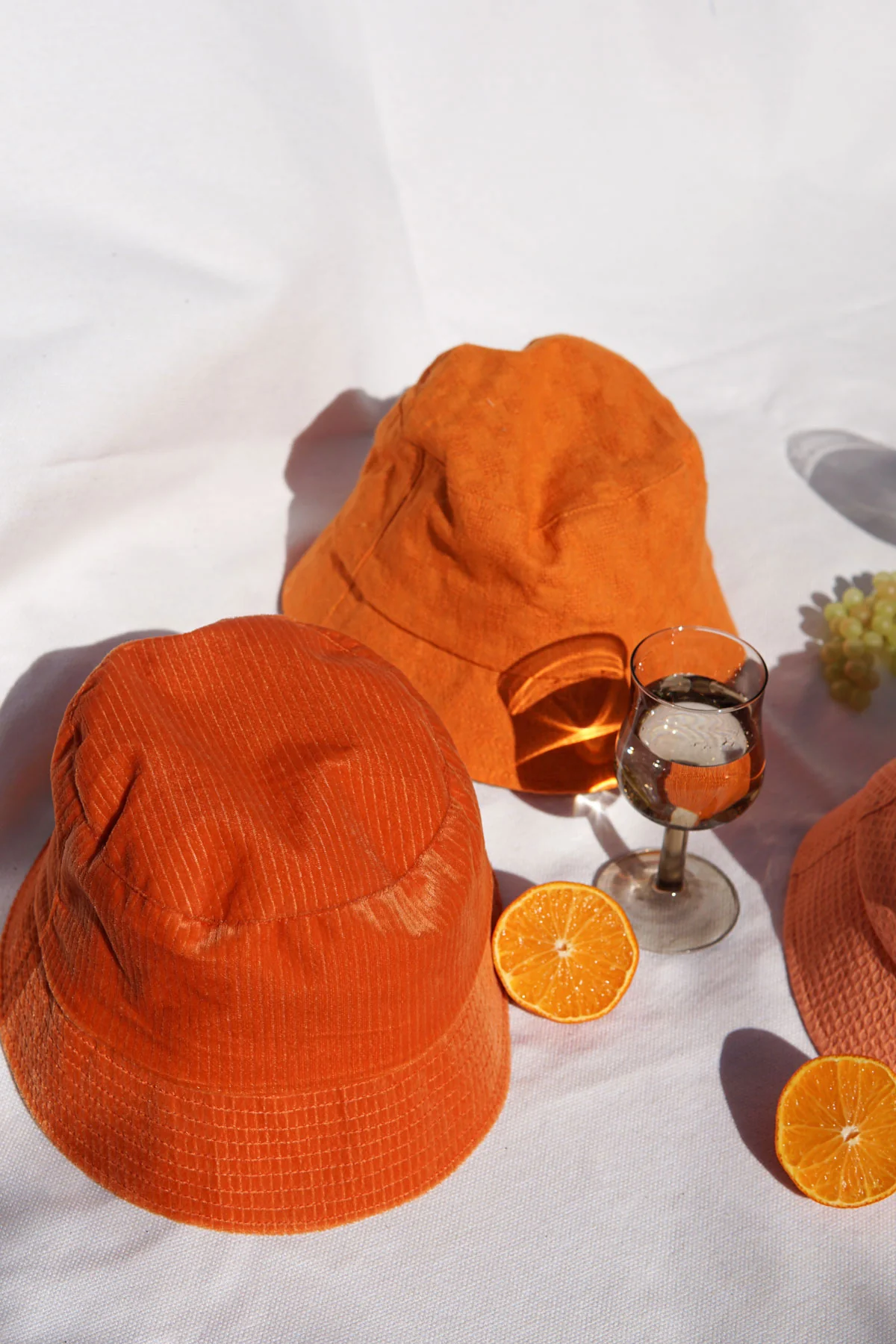Orange velvet bucket hat - Image 7