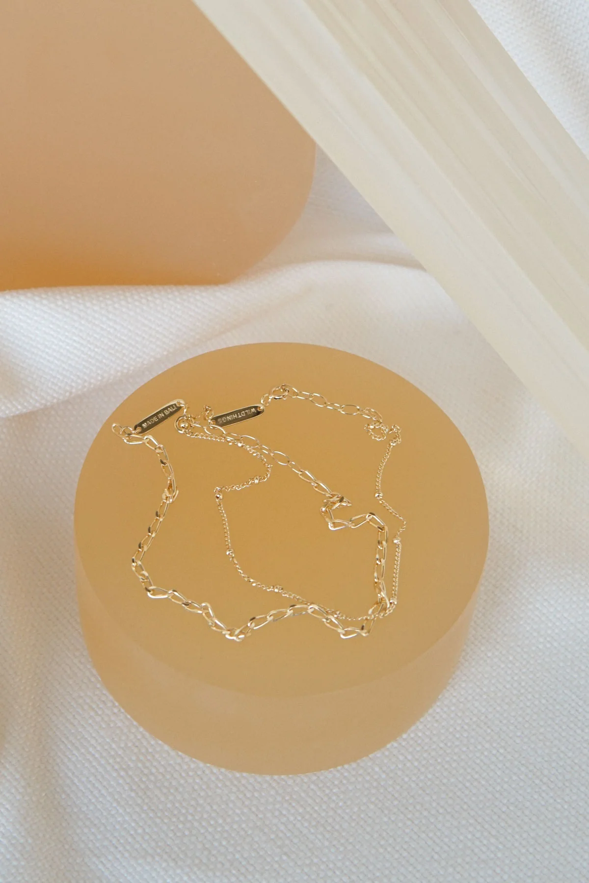 Oval chain anklet gold plated - Image 10