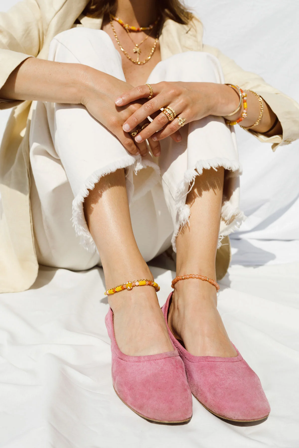 Oval chain anklet gold plated - Image 9