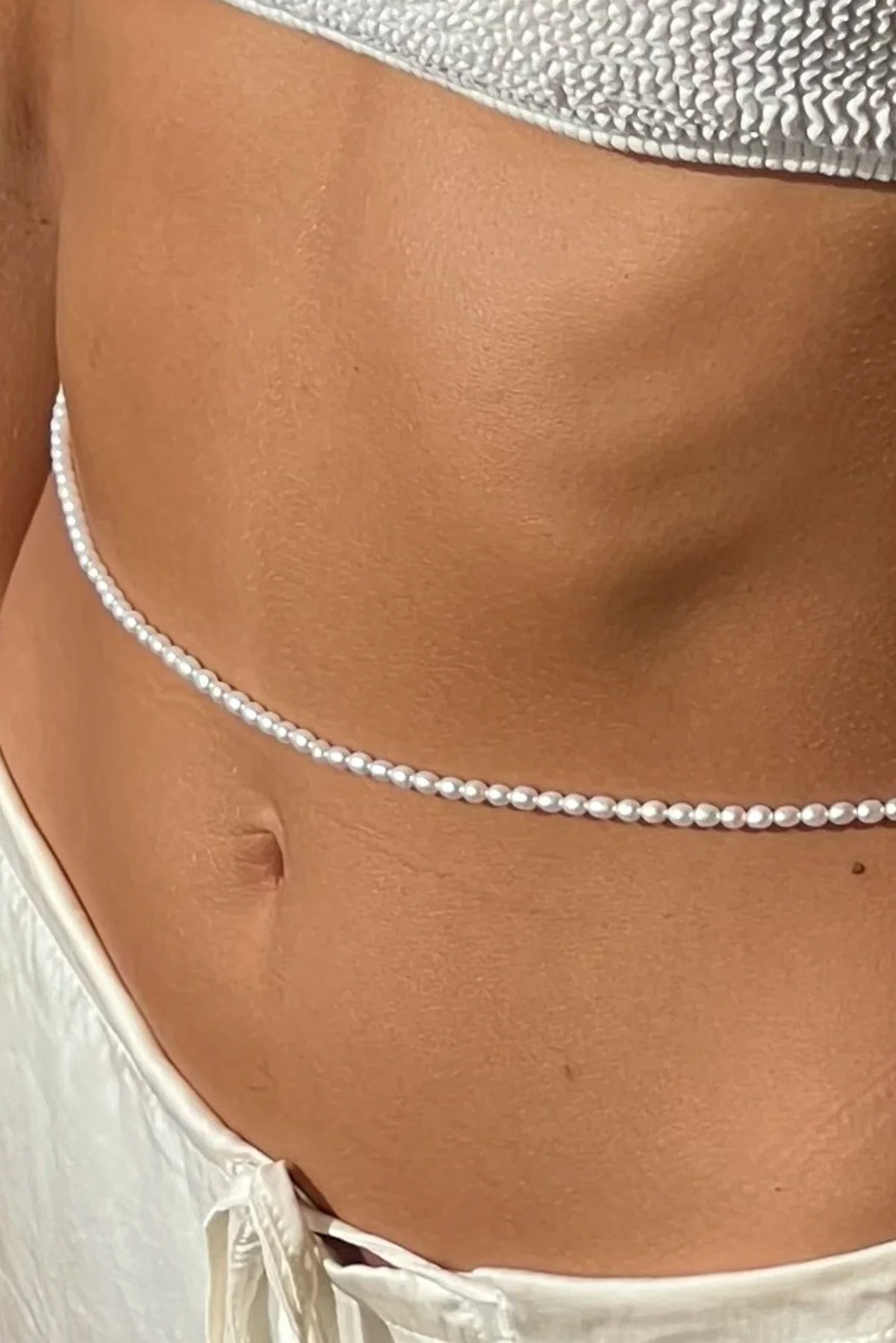 Pearl belly chain gold plated - Image 4