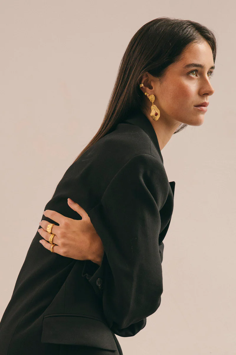 Rocky Ear Cuff Gold Plated - Image 4