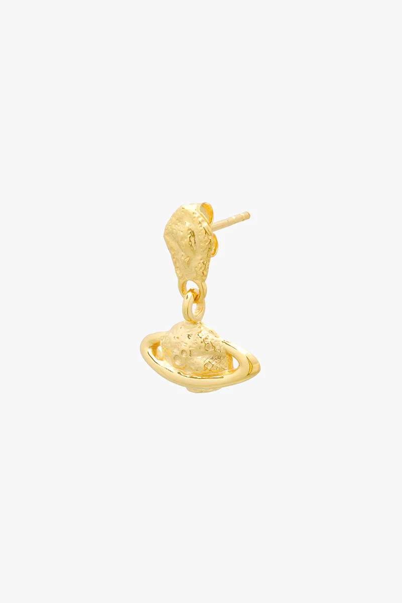 Saturn Earring Gold Plated