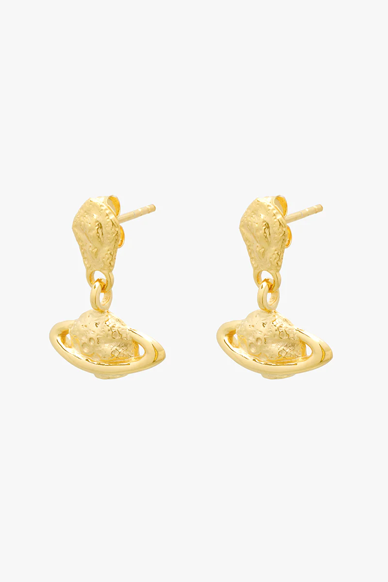 Saturn Earring Gold Plated - Image 6
