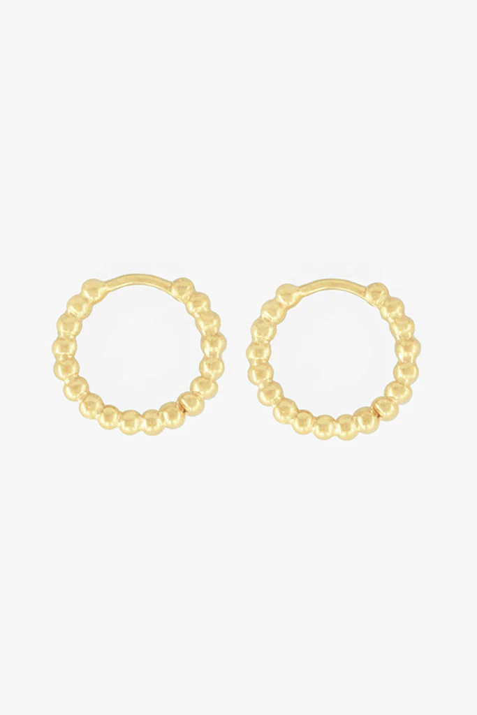 Small Dots Hoop Gold Plated (15mm) - Image 5