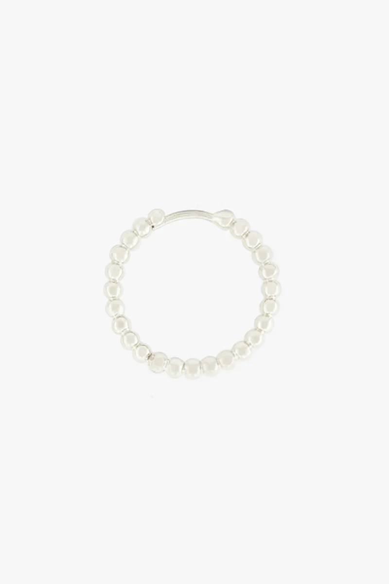 Small Dots Hoop Silver (20mm)