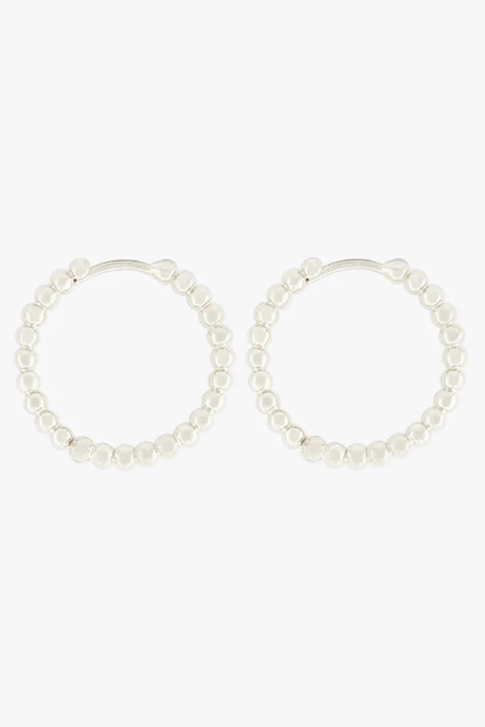 Small Dots Hoop Silver (20mm) - Image 5