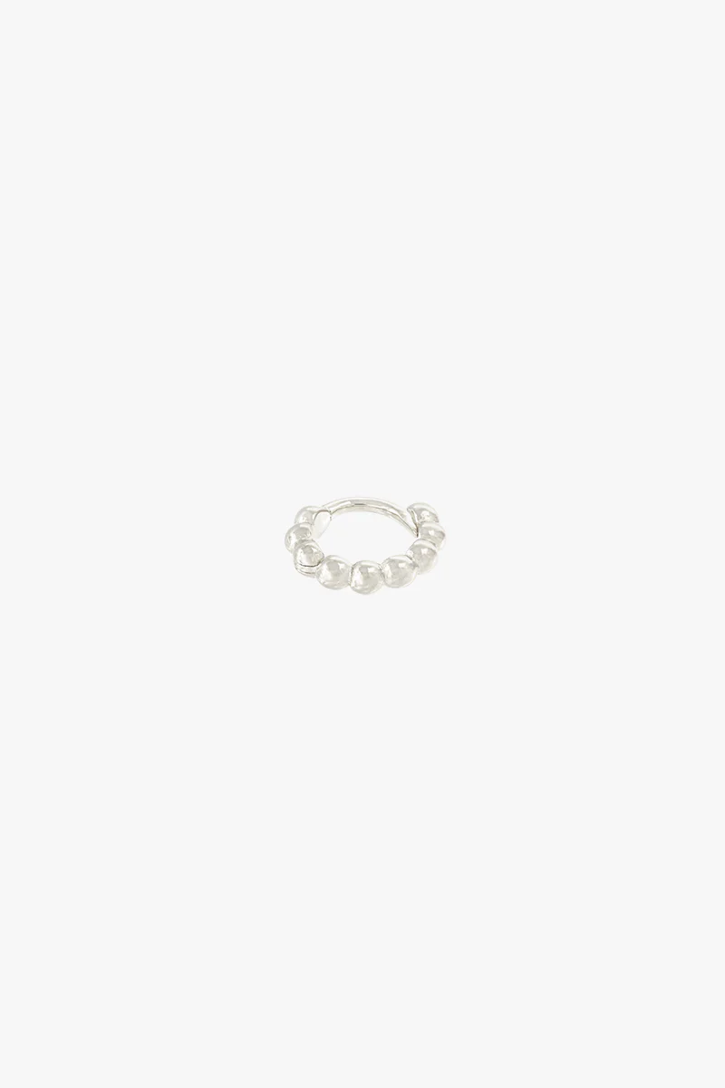 Small dots hoop silver (9mm) - Image 4