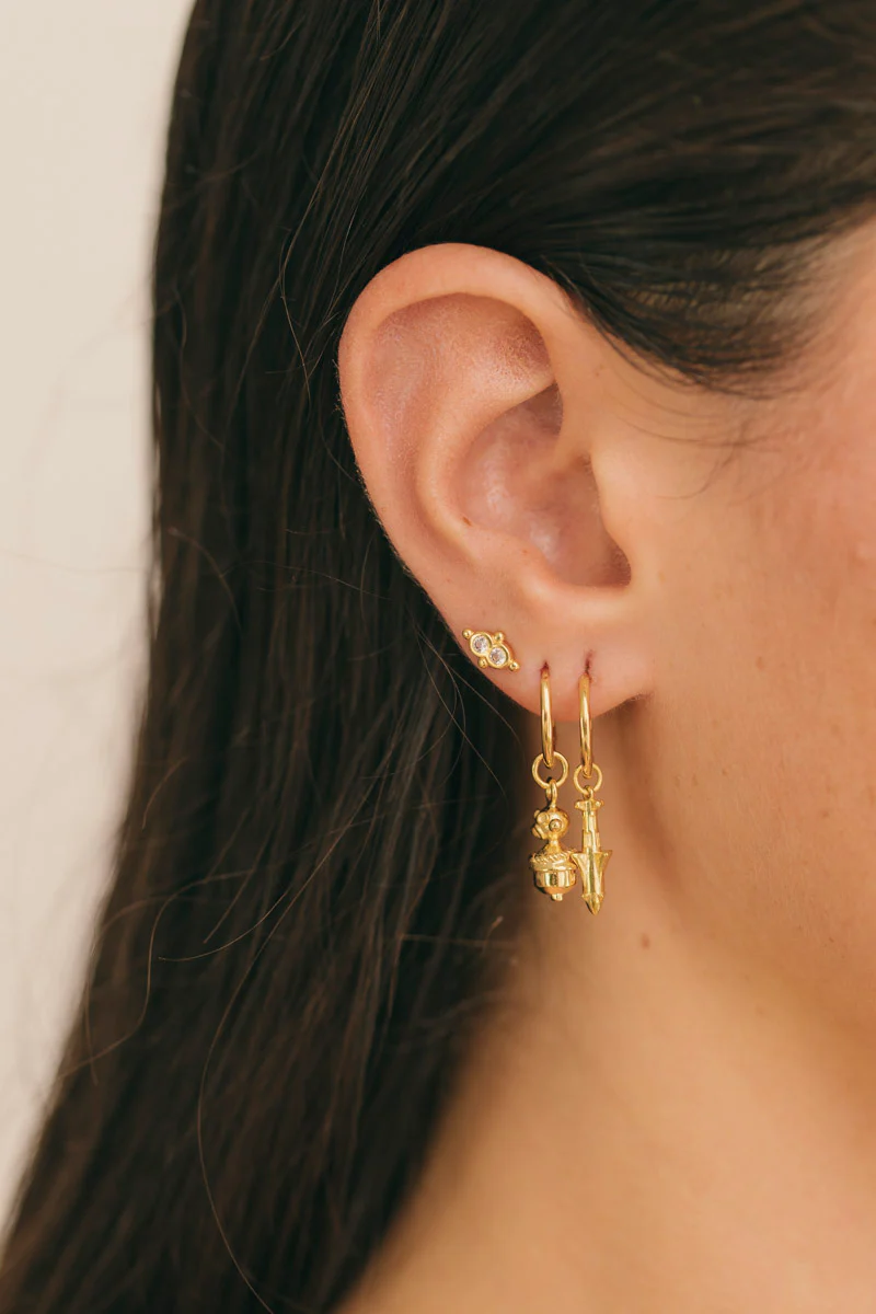 Star Duo Stud Gold Plated - Image 2
