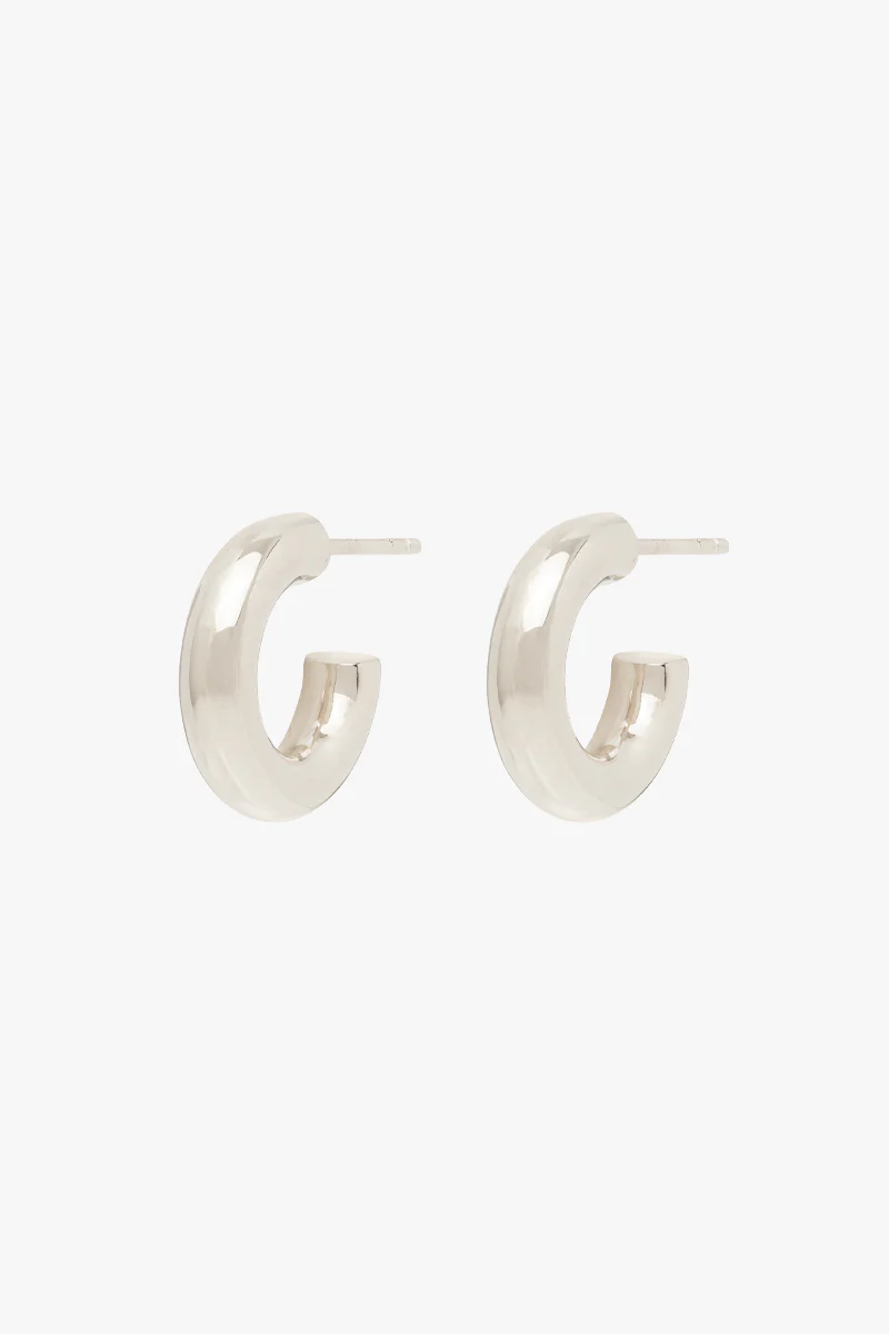 Statement chunky hoop silver (15mm) - Image 6