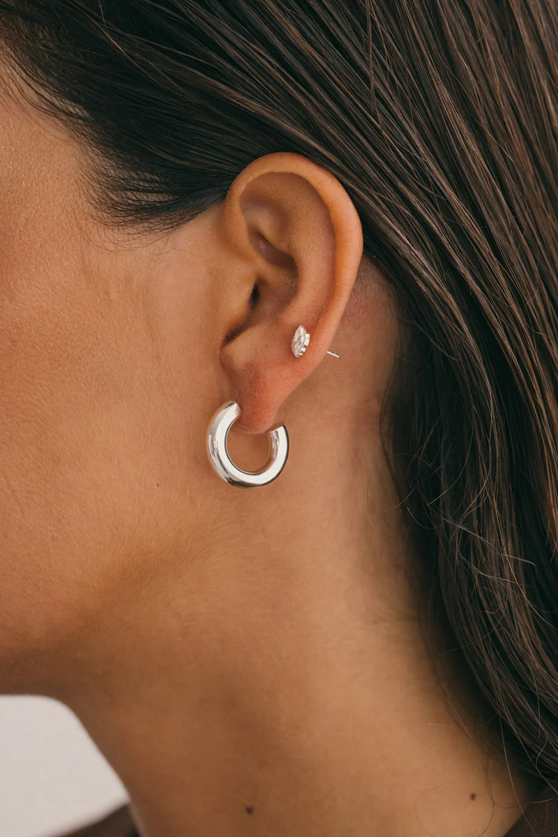 Statement chunky hoop silver (20mm) - Image 2