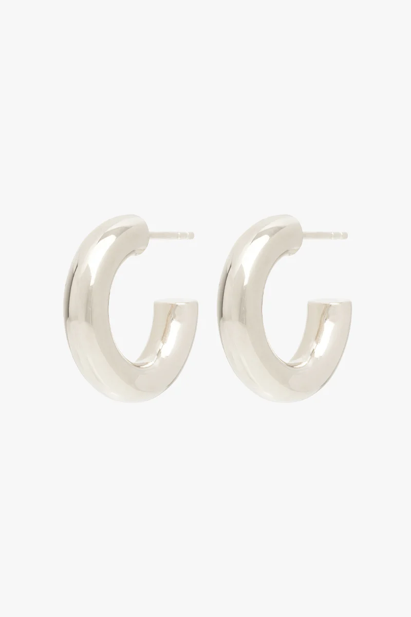 Statement chunky hoop silver (20mm) - Image 6