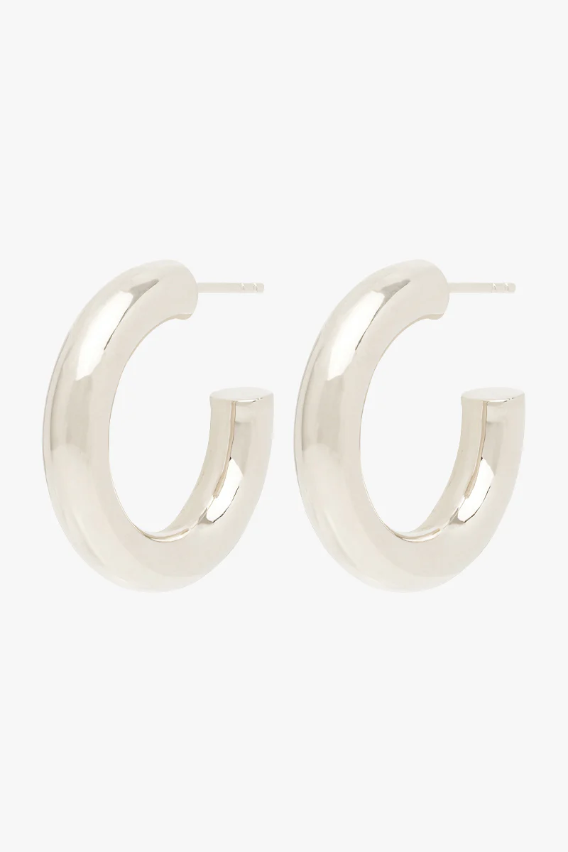 Statement chunky hoop silver (25mm) - Image 5