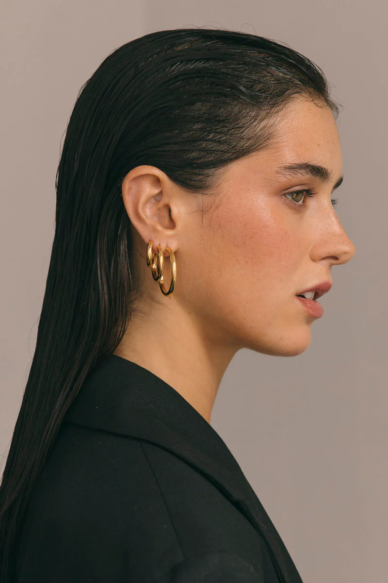 Wanderlust Classic Hoop Gold Plated (18mm) - Image 4