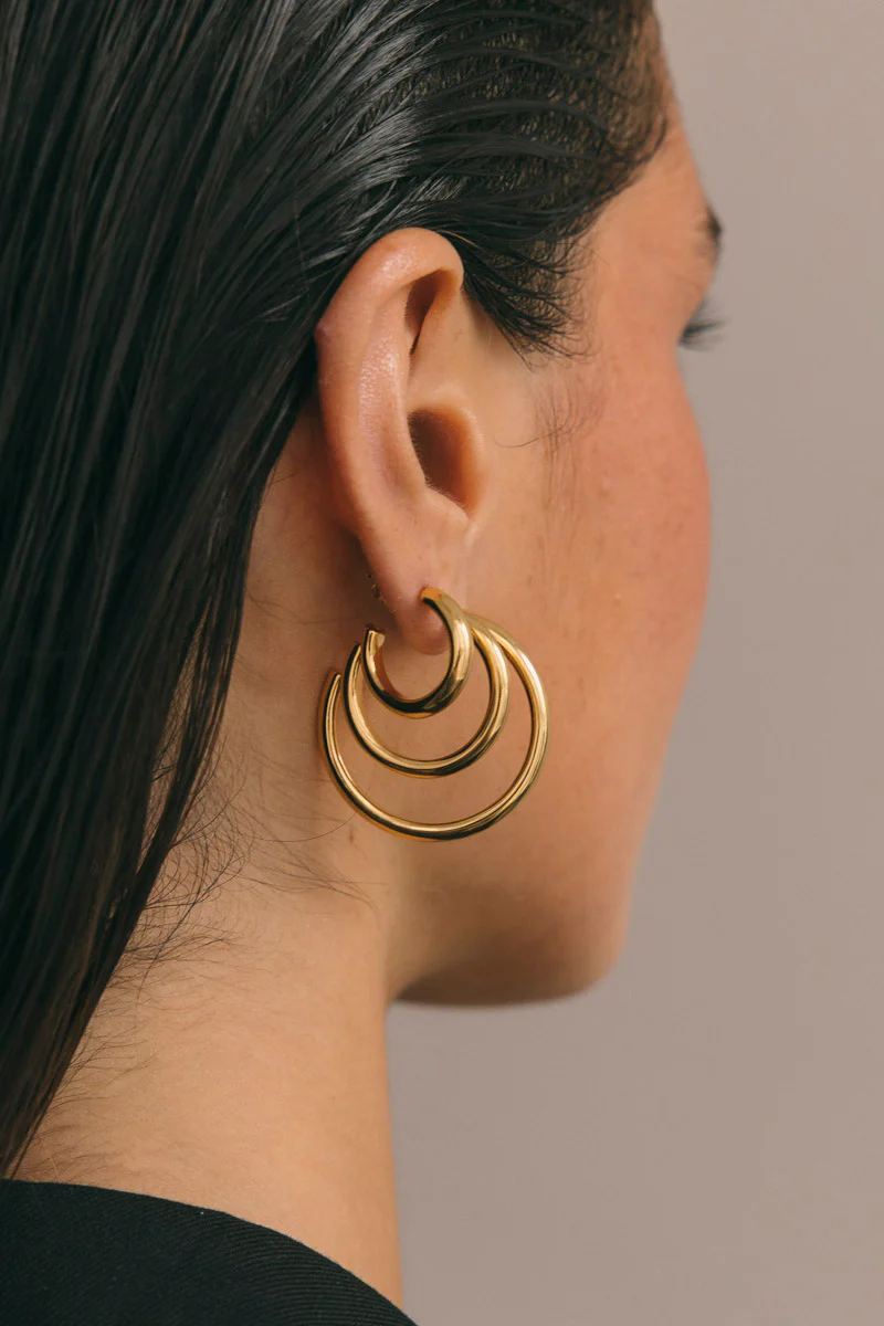 Wanderlust Classic Hoop Gold Plated (32mm) - Image 4