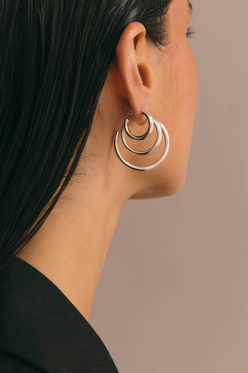 Wanderlust Classic Hoop Silver (32mm) - Image 3
