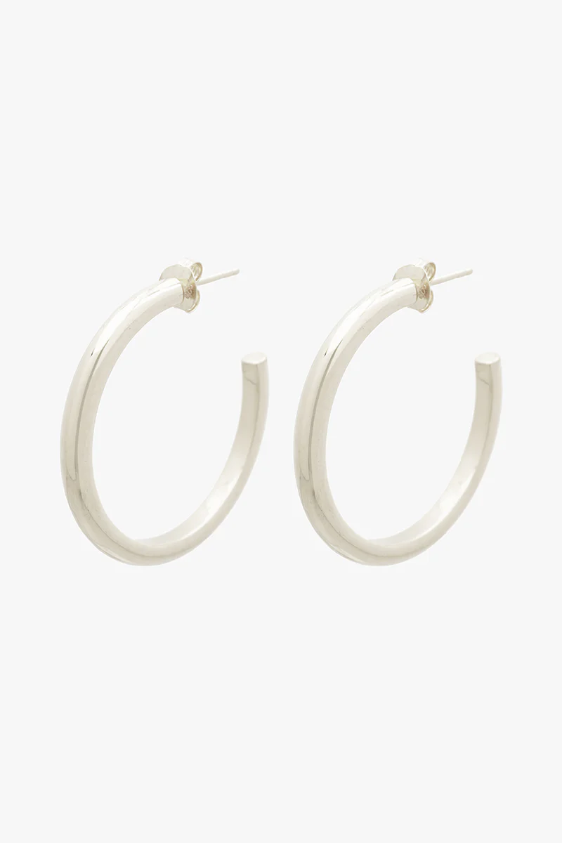 Wanderlust Classic Hoop Silver (32mm) - Image 5