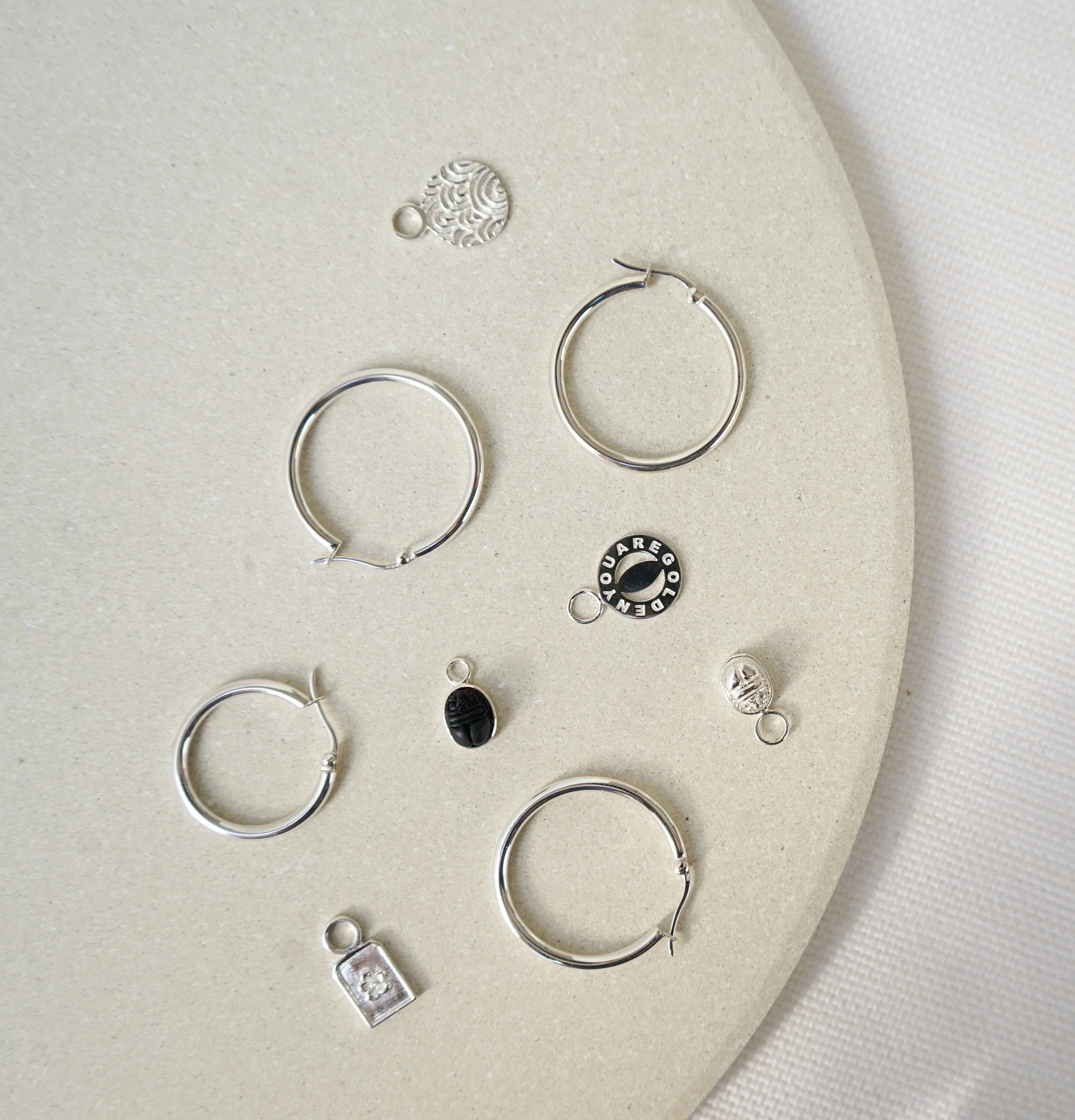 Wild classic earring silver medium (30mm) - Image 6